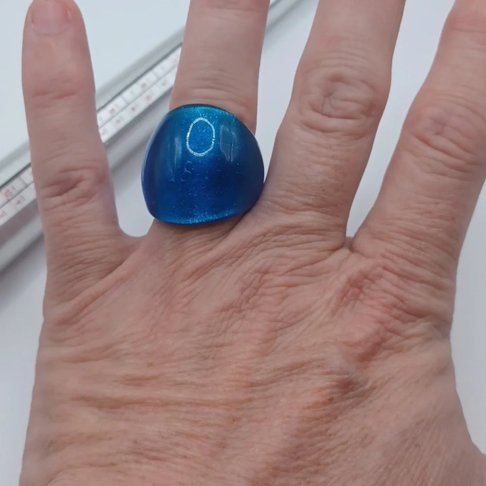 Blue Glass Ring